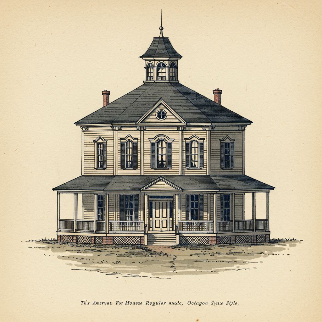 An Octagon style eight-sided house