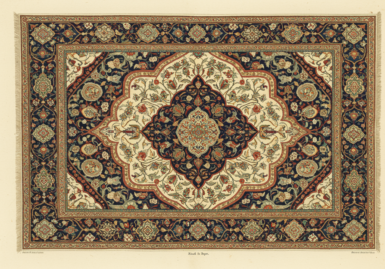 A 16th-c Ottoman Bursa / Istanbul court silk workshop carpet — the older Ottoman court silk tradition