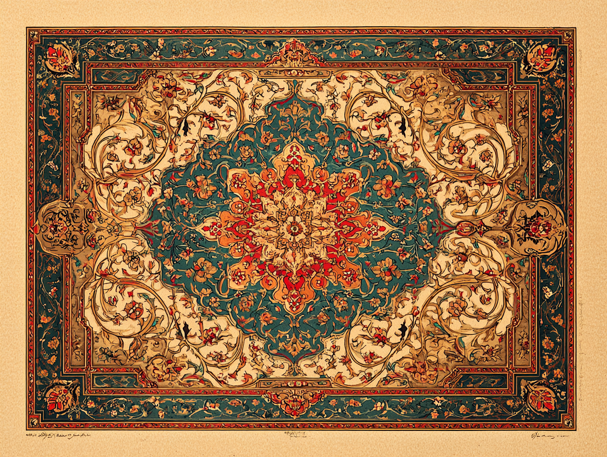 A 16th-c Safavid Isfahan court carpet under Shah Abbas — the silk-warp court apex